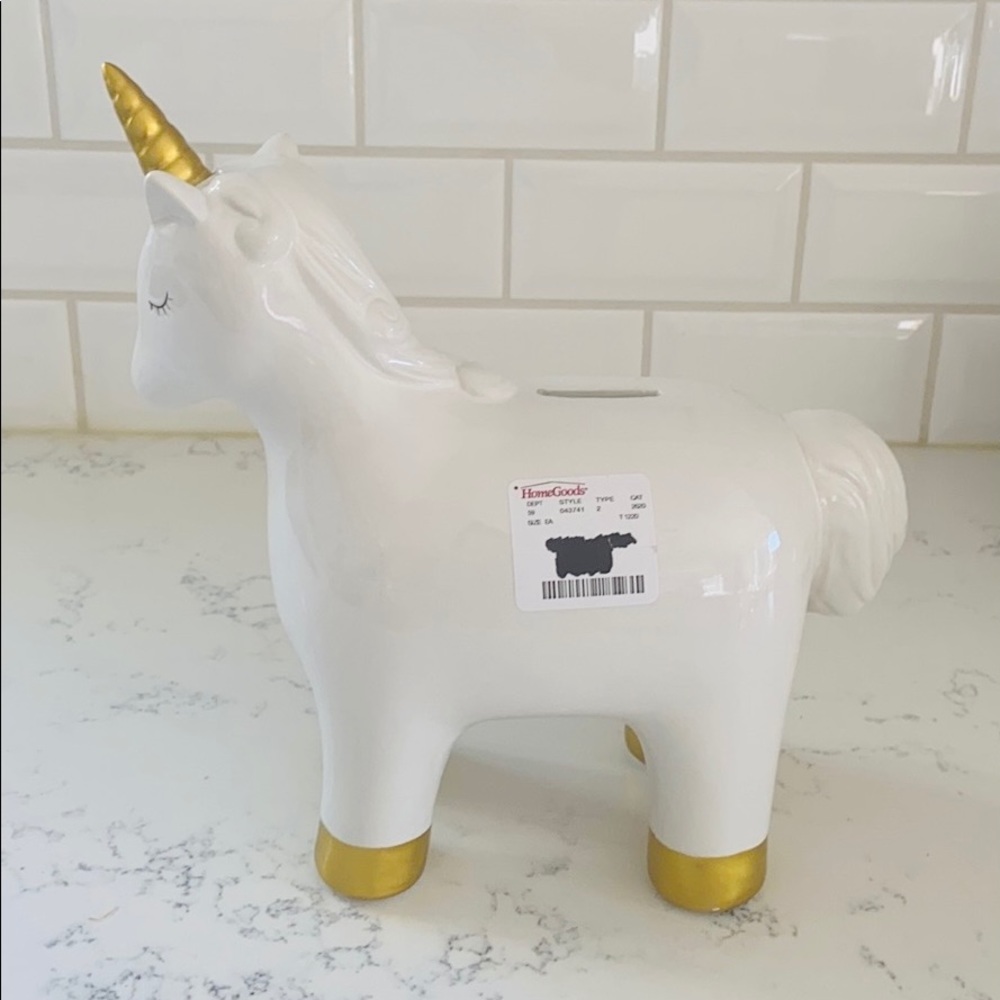 Home Goods Ceramic Unicorn Coin Bank - Picture 9 of 13